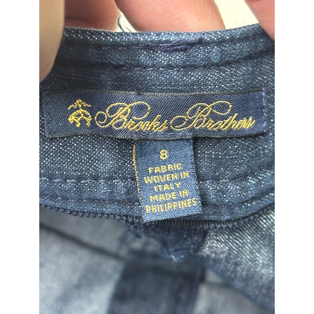 Brooks Brothers Womens Size 8 30X27 Dark Wash Denim Trousers Pants Jeans - Picture 5 of 13